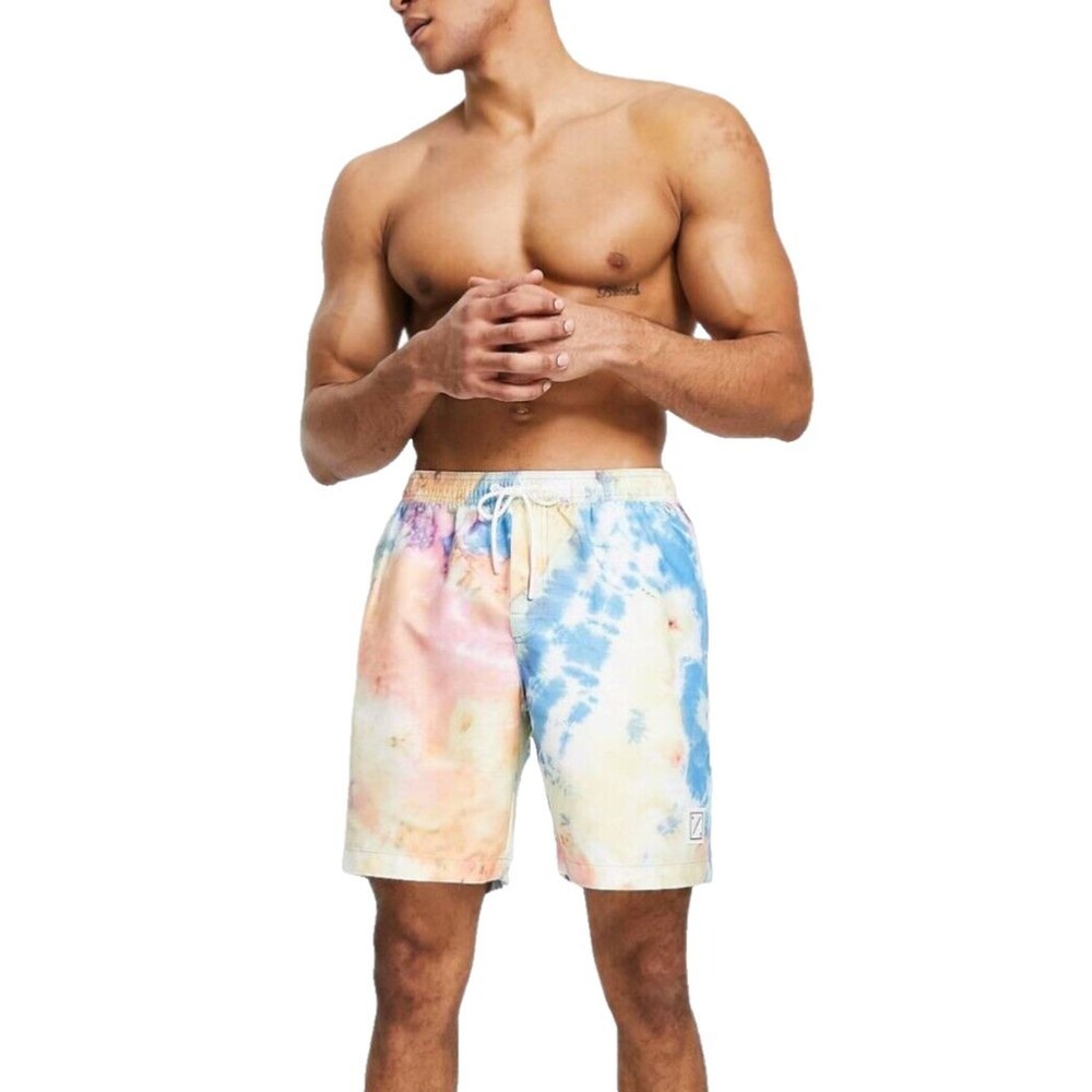 American Eagle Shorts Mens Small Tie Dye Board Swim Trunks Beach Vacation Preppy